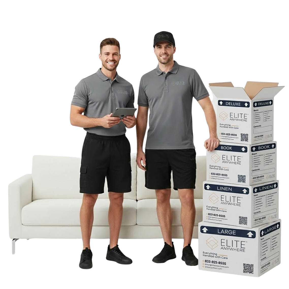 Elite Anywhere white glove crew with boxes
